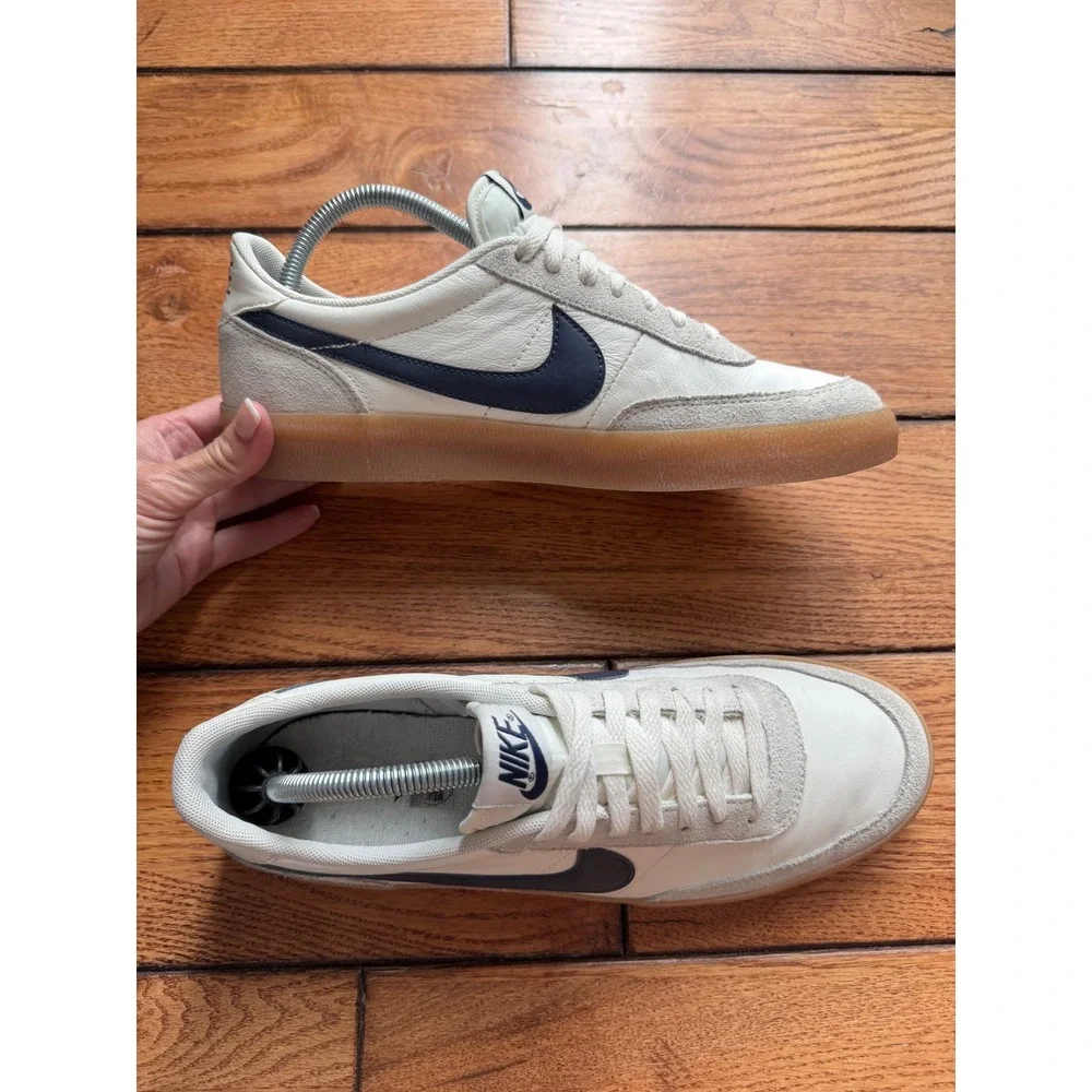 Nike Killshot 2 Leather Men 9.5 Sail Midnight Navy Gum Sole 432997-107 Sneaker